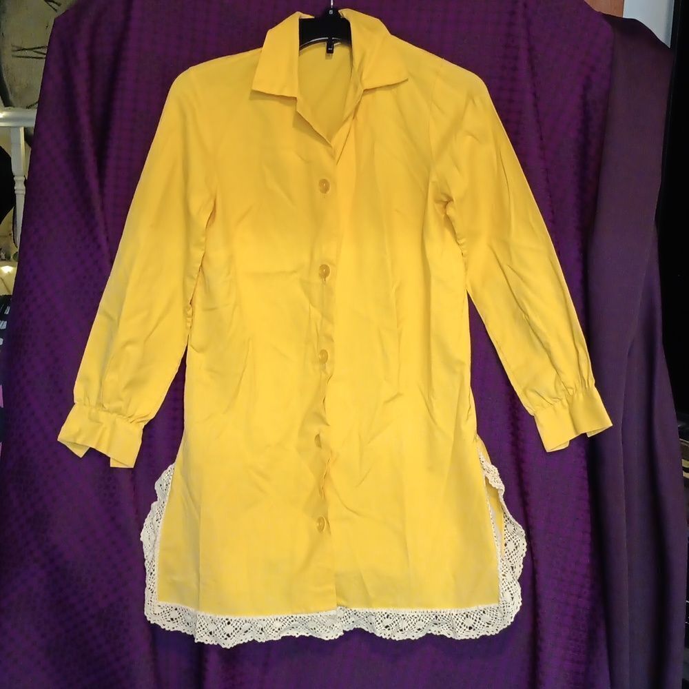 🤠ILGWU Oversized Button Up Long Sleeve Shirt Size Small